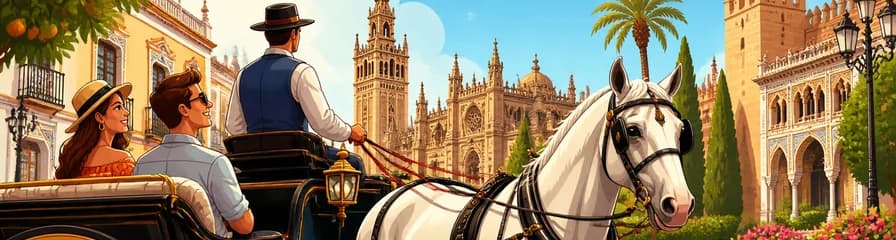 Recorrido por Sevilla en carruaje tradicional tirado por caballos