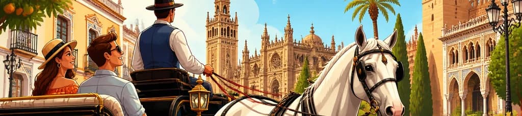 Recorrido por Sevilla en carruaje tradicional tirado por caballos