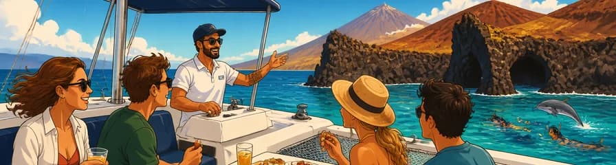 Recorrido en Catamarán de Cuatro Horas por la Costa Volcánica de Tenerife