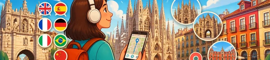 Recorrido autoguiado por Burgos con audioguía en siete idiomas para tu teléfono