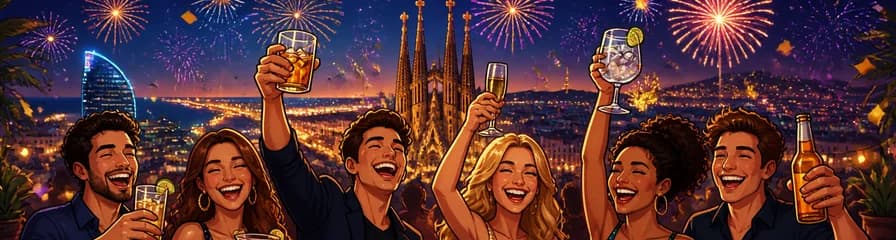 Celebración de Nochevieja en Barcelona 2027 con dos horas de barra libre