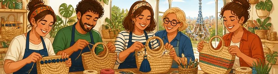 Taller de diseño y confección de un bolso de rafia en Barcelona