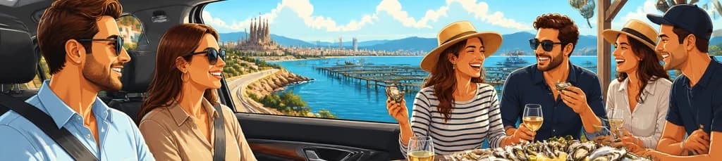 Viaje privado desde Barcelona a la granja de ostras en Port Leucate