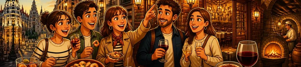 Recorrido por las tapas, tabernas e historia de Madrid, incluyendo el restaurante Botín