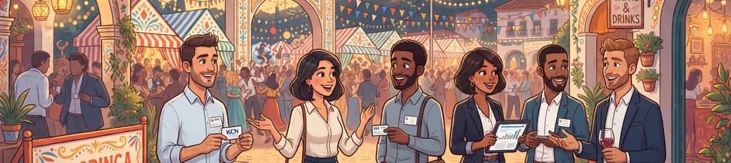 Sesión de networking de KCN en la Feria de Málaga el 19 de agosto