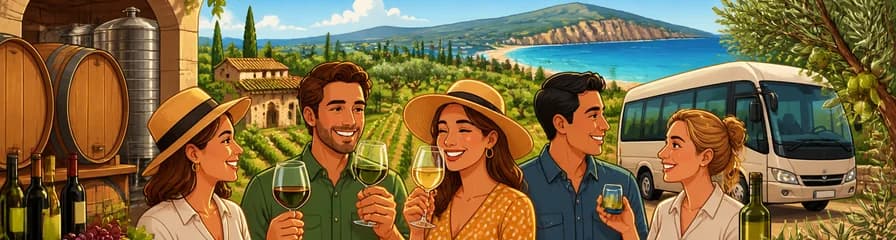 Excursión en minibús por Mallorca: Bodega y Olivar con recogida en la costa sur