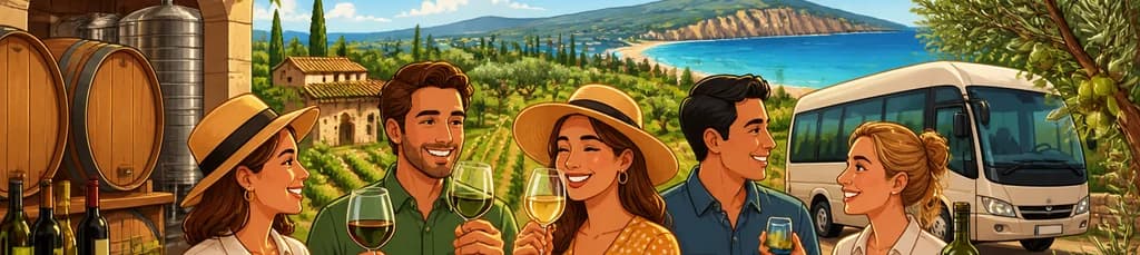 Excursión en minibús por Mallorca: Bodega y Olivar con recogida en la costa sur