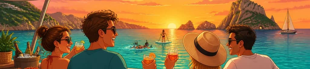 Travesía Marítima en Ibiza al Atardecer con Servicios Completos a Bordo