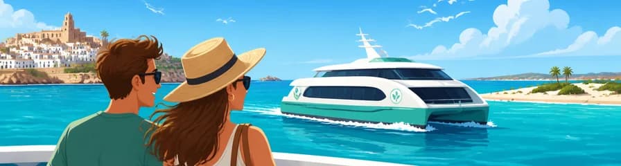 Viaje en ferry eléctrico de Ibiza a Formentera