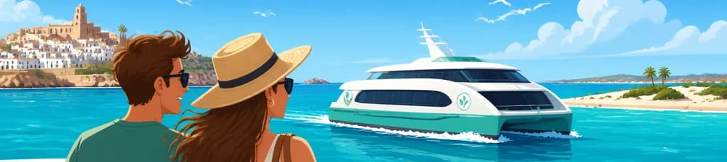 Viaje en ferry eléctrico de Ibiza a Formentera