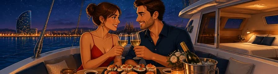 Velada Romántica a Bordo: Cena en el Puerto de Barcelona