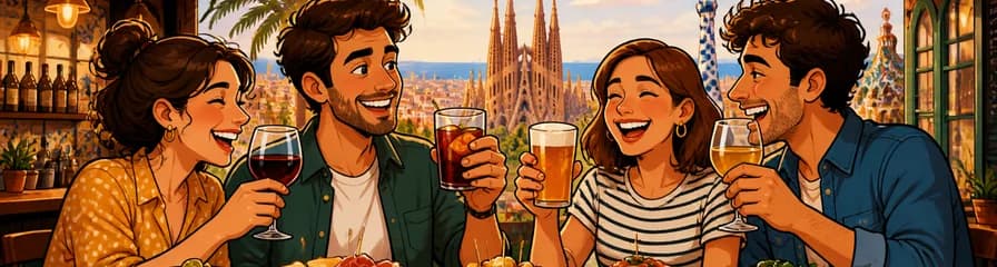 Recorrido de bares por Barcelona: vinos españoles, vermut, cerveza fría y tapas
