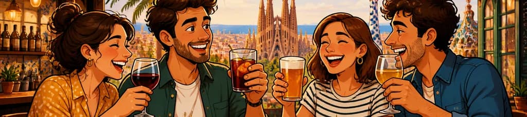 Recorrido de bares por Barcelona: vinos españoles, vermut, cerveza fría y tapas