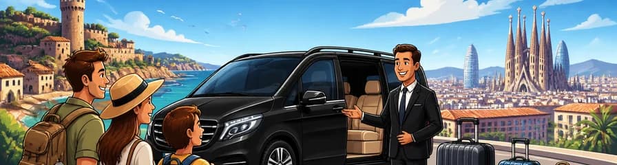 Servicio de traslado privado desde Tossa de Mar o Lloret de Mar hasta Barcelona