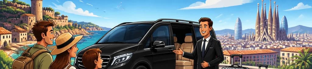 Servicio de traslado privado desde Tossa de Mar o Lloret de Mar hasta Barcelona