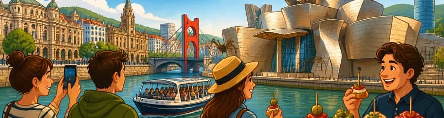 Experiencia de un día en Bilbao: paseo fluvial, degustación de pintxos y entrada al Museo Guggenheim
