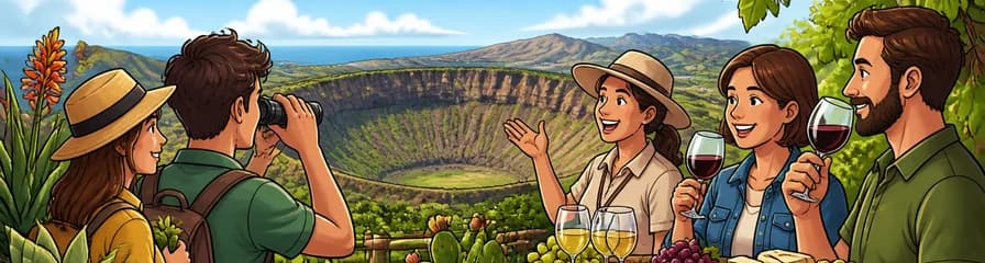 Una mañana inolvidable en la Caldera de Bandama con botánica y cata de vinos