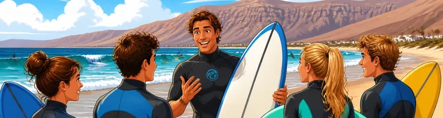 Lección de surf de dos horas en Lanzarote