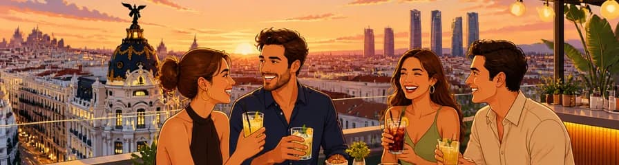 Experiencia de Aperitivo y Bebida en Ella Sky Bar con Vistas a la Gran Vía