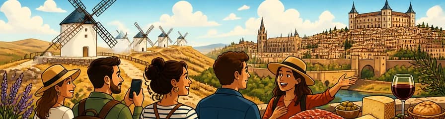 Descubre la Mancha del Quijote y Toledo en un tour con almuerzo