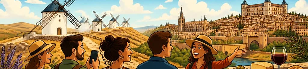 Descubre la Mancha del Quijote y Toledo en un tour con almuerzo