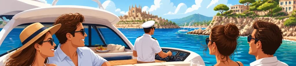 Aventura náutica de cuatro horas a bordo del yate Essoess en las Islas Baleares, España