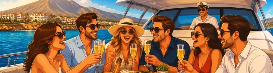 Exclusivo crucero compartido en yate de lujo con champán y tapas
