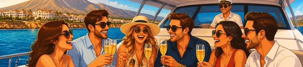 Exclusivo crucero compartido en yate de lujo con champán y tapas