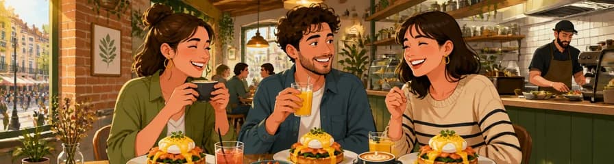 Deléitate con el brunch de Huevos Benedict y bebida en Mafrens, en el corazón de La Latina
