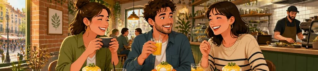 Deléitate con el brunch de Huevos Benedict y bebida en Mafrens, en el corazón de La Latina