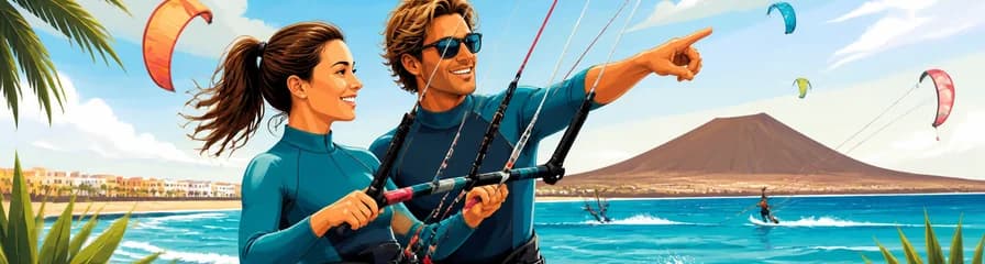 Curso privado de kitesurf de cuatro días para principiantes en Tenerife