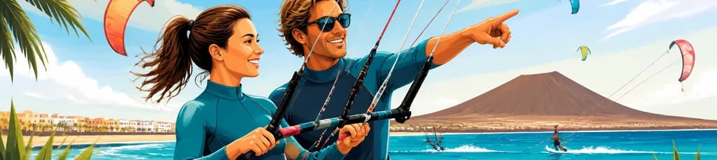 Curso privado de kitesurf de cuatro días para principiantes en Tenerife
