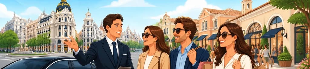 Excursión privada de 8 horas por Madrid y Las Rozas Village con conductor y guía
