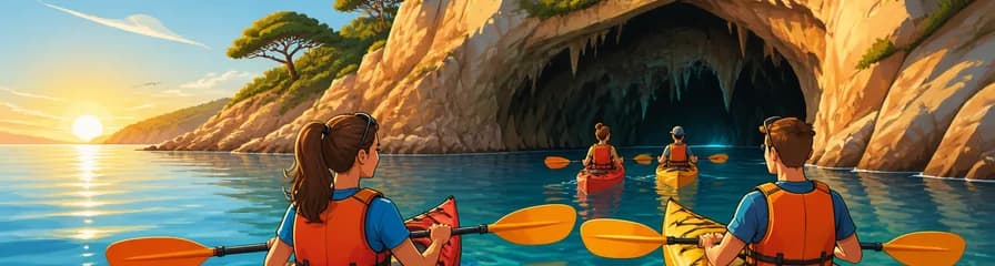 Experiencia en kayak de mar por la Costa Brava: visita a la Cueva dels Rats Penats (8:15)