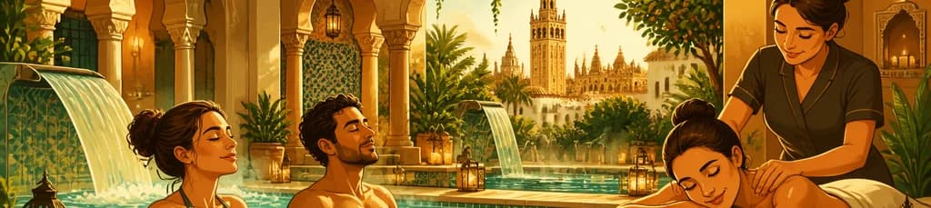 Experiencia de baños termales Aire Cálido con masaje en Sevilla