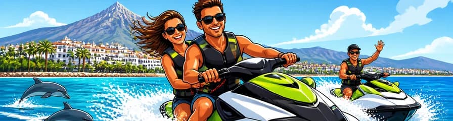 Descubre la costa marbellí en un emocionante tour guiado en JETSKI, con opciones de 30 minutos o 1 hora