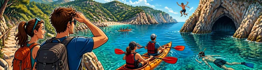 Experiencia privada de trekking y kayak en la impresionante Costa Brava