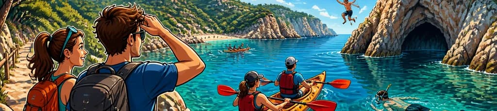 Experiencia privada de trekking y kayak en la impresionante Costa Brava