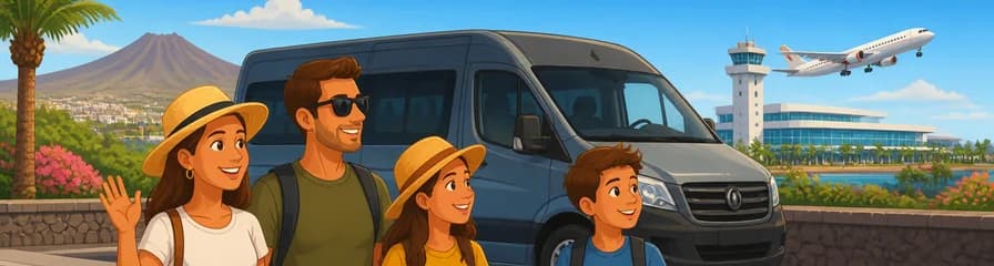 Servicio de traslado privado en minibús desde Tenerife al aeropuerto de Tenerife Sur (TFS)