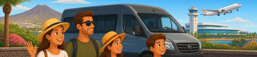 Servicio de traslado privado en minibús desde Tenerife al aeropuerto de Tenerife Sur (TFS)