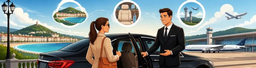 Servicio de traslado privado en Sedán desde San Sebastián con destino a los aeropuertos de Bilbao o San Sebastián