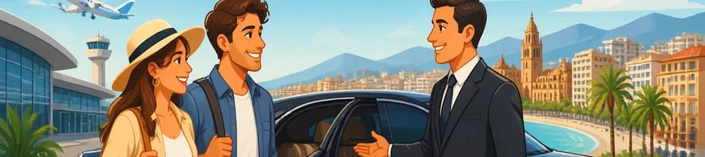 Servicio de traslado de llegada privado desde el aeropuerto de Málaga (AGP) a la ciudad de Málaga o Torremolinos