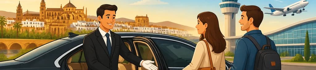 Servicio de traslado privado en sedán: del centro de Córdoba al Aeropuerto ODB