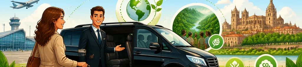 Servicio de traslado privado con compensación de emisiones de CO2 desde el Aeropuerto de Valladolid (VLL) hasta la ciudad de Valladolid