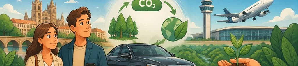Compensación de las emisiones de CO2 en el traslado desde la ciudad de Valladolid al aeropuerto de Valladolid