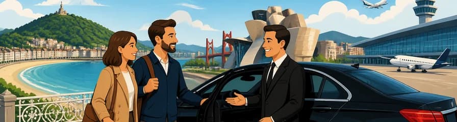 Servicio de traslado privado entre San Sebastián y la ciudad o el aeropuerto de Bilbao
