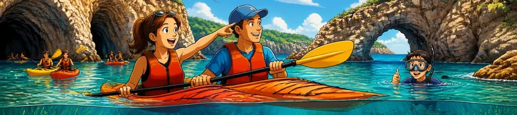Aventura en kayak por las cuevas marinas de Mallorca
