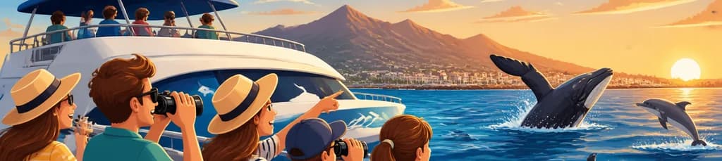 Aventura vespertina de avistamiento de ballenas Discovery desde Los Cristianos