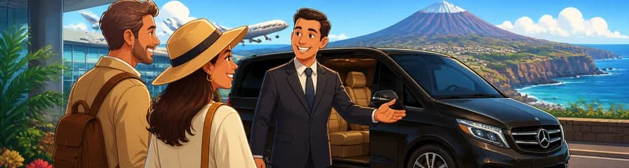 Servicio de traslado privado en furgoneta de lujo desde el Aeropuerto de Tenerife Sur TFS a cualquier punto de Tenerife