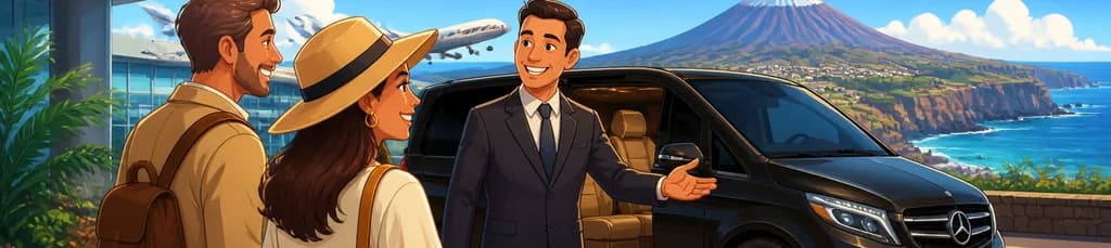 Servicio de traslado privado en furgoneta de lujo desde el Aeropuerto de Tenerife Sur TFS a cualquier punto de Tenerife